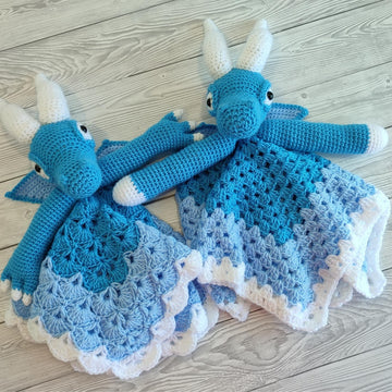 Blizzard The Ice Dragon Baby Lovey Blanket