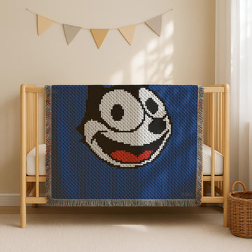Felix The Cat Portrait Baby Throw Blanket C2C CROCHET PATTERN