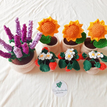 Lavender pot- Crochet pattern - PDF file - English