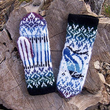 Blue Jay Mittens