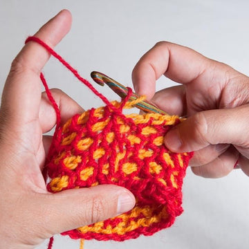 Tunisian crochet in the round