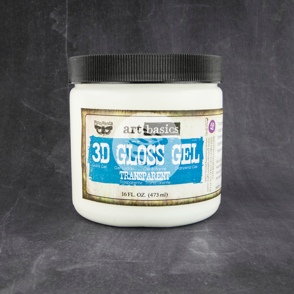 Prima Marketing Finnabair Art Basics 3D Gloss Gel 16oz - Transparent