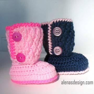 Buttoned Baby Booties