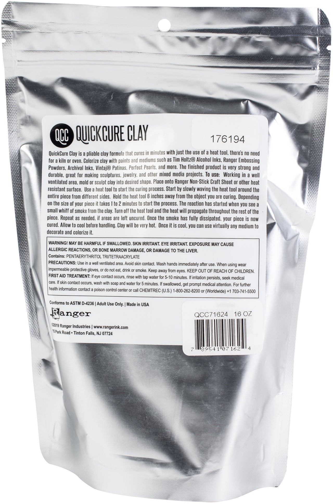 Ranger Quick Cure Clay 16oz - Black