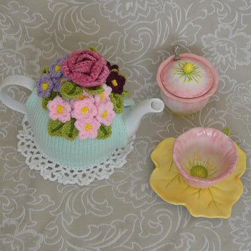 Violets & a Rose Tea Cosy