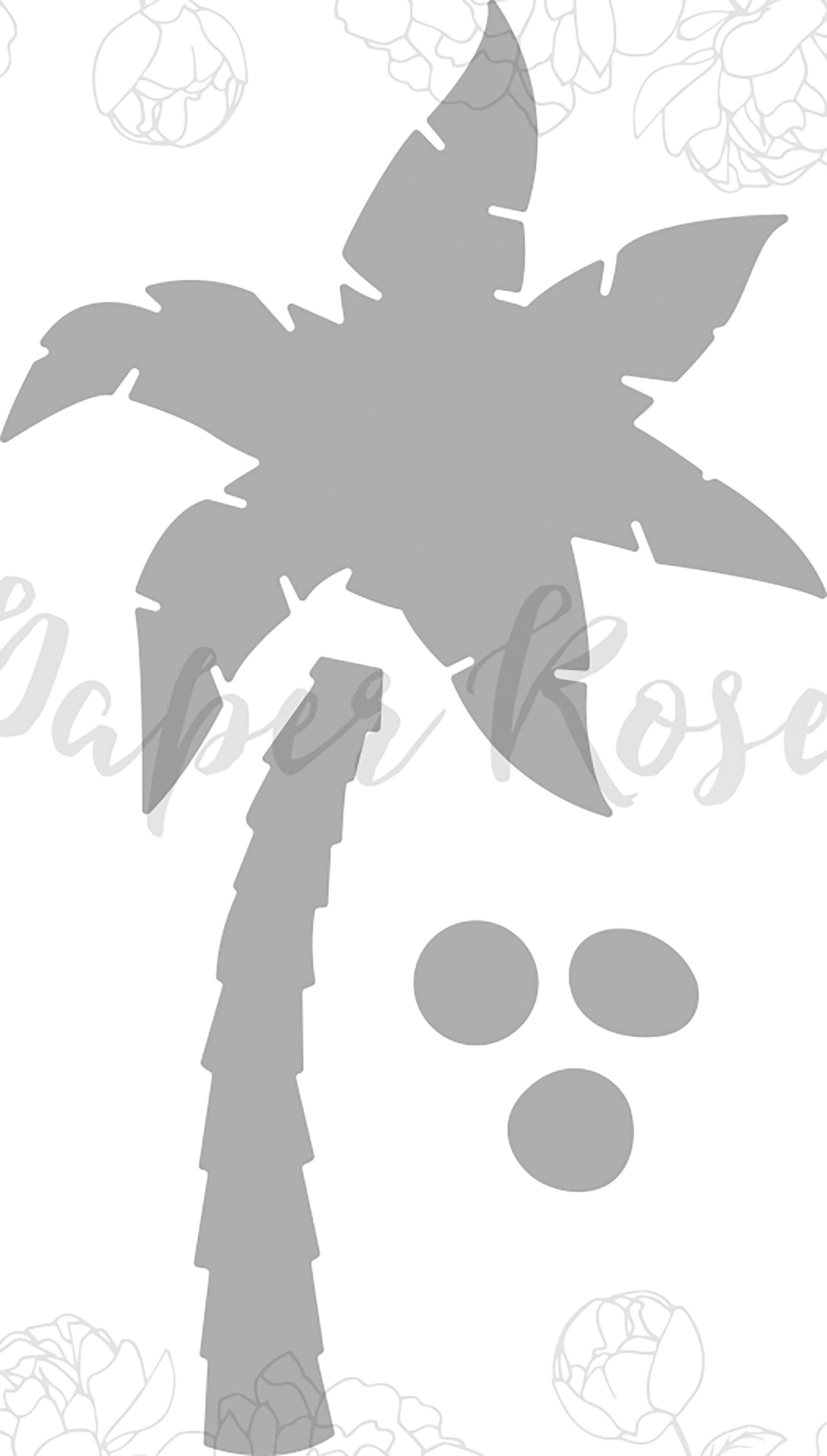 Paper Rose Dies - Large Palm Tree