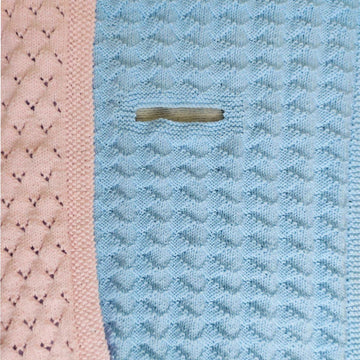 Car Seat or Pram Blankets with Buckle Hole BB042