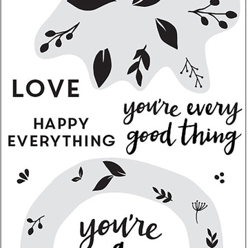Concord & 9th Clear Stamps 4"X8" - Wreath Turnabout
