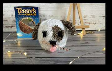 Puppy Dog Chocolate Orange Cover Knitting Pattern