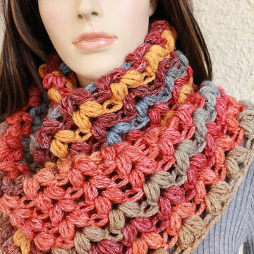 Puff Stitch Chunky Infinity Scarf Tutorial