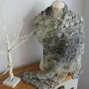Opal Shell 2 in 1 Crochet Wrap & Scarf