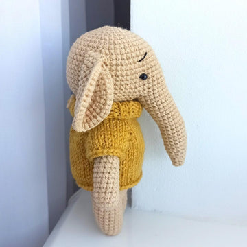Elephant in a sweater plush toy
