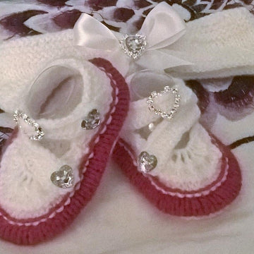 Arya Shoes with matching Hairband 0-3 and 3-6mths