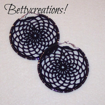 Crochet Hoop Earrings