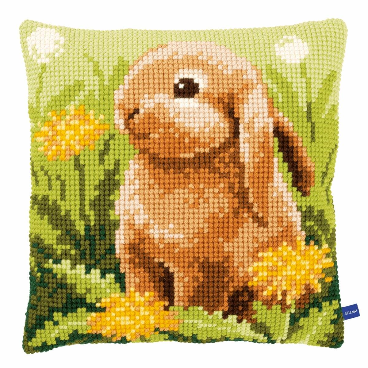 Vervaco Cross Stitch Kit: Cushion: Little Hare - 40 x 40cm