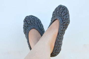 Mock Cables Adult Slippers