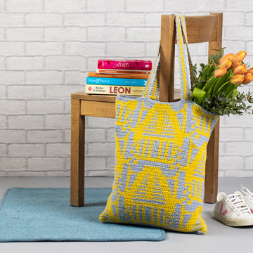 Dassau Tote Bag - Free Crochet Pattern For Women in Paintbox Yarns Recycled Cotton Worsted by Paintbox Yarns