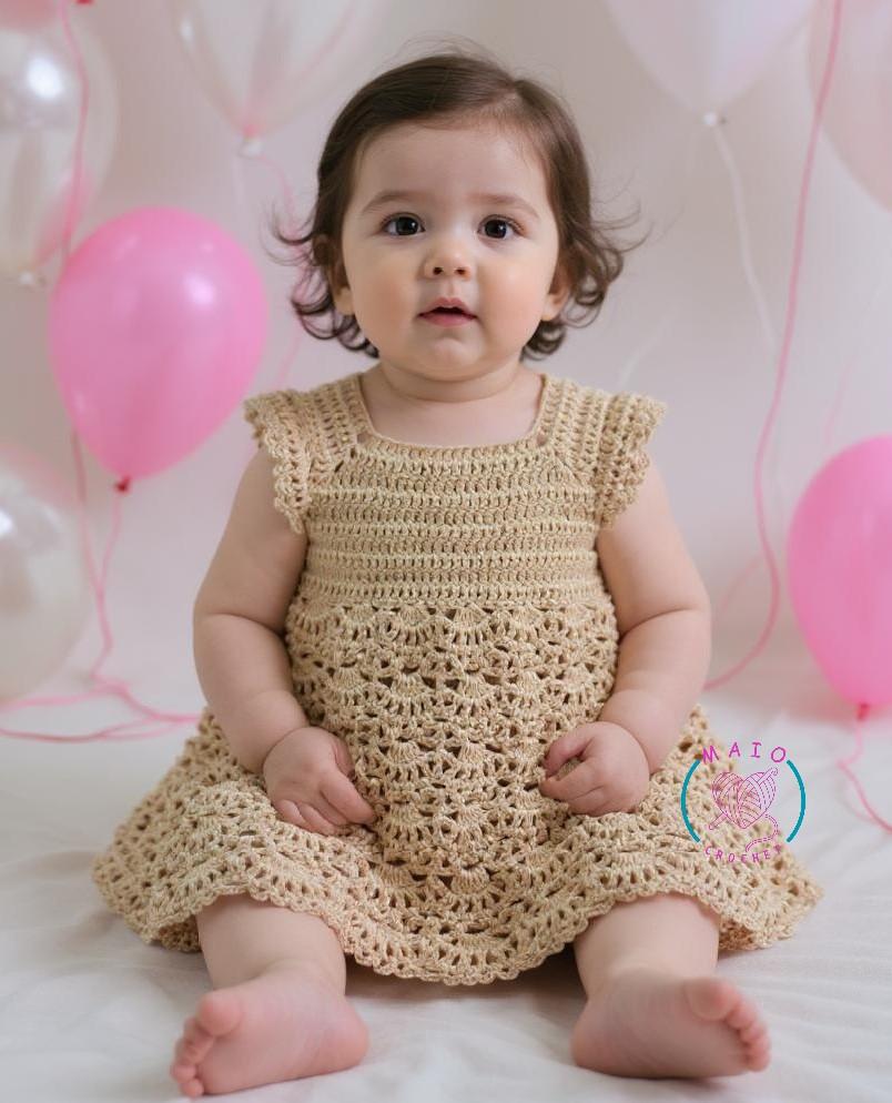 toddler crochet dress Ella SIZE:2XL All - Concert Dresses, This charming little dress DY2-6I