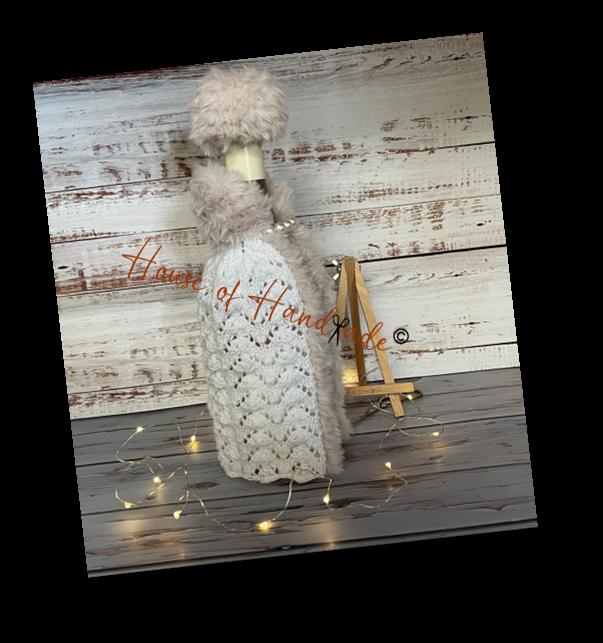 Elegant Lady Bottle Cover and Hat Knitting Pattern