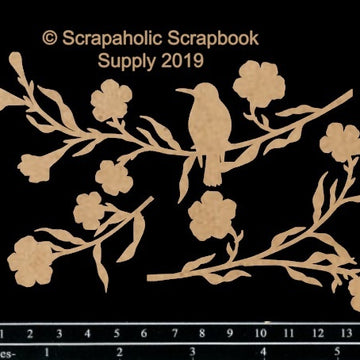 Scrapaholics Laser Cut Chipboard 1.8mm Thick - Blossom Branches, 3/Pkg, 2.5"-5"X2.25"