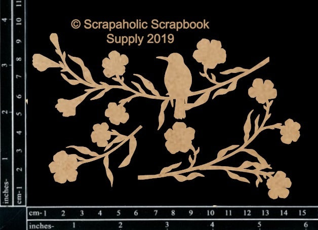 Scrapaholics Laser Cut Chipboard 1.8mm Thick - Blossom Branches, 3/Pkg, 2.5"-5"X2.25"