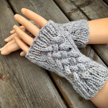 Cable Fingerless Gloves or Mitts