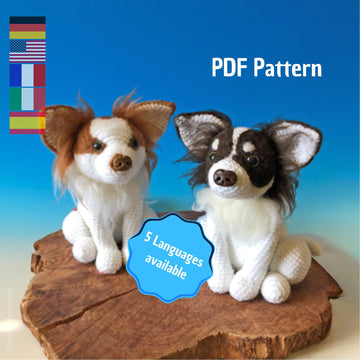Chihuahua Amigurumi, Hund sitzend