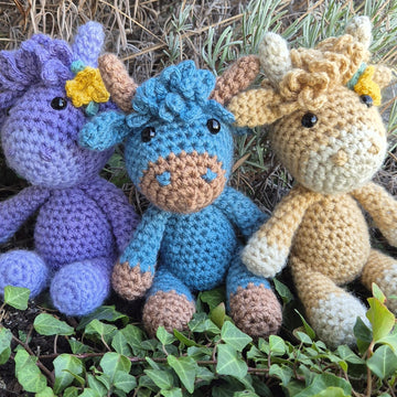 Highland Cow Scotland crochet amigurumi plush doll