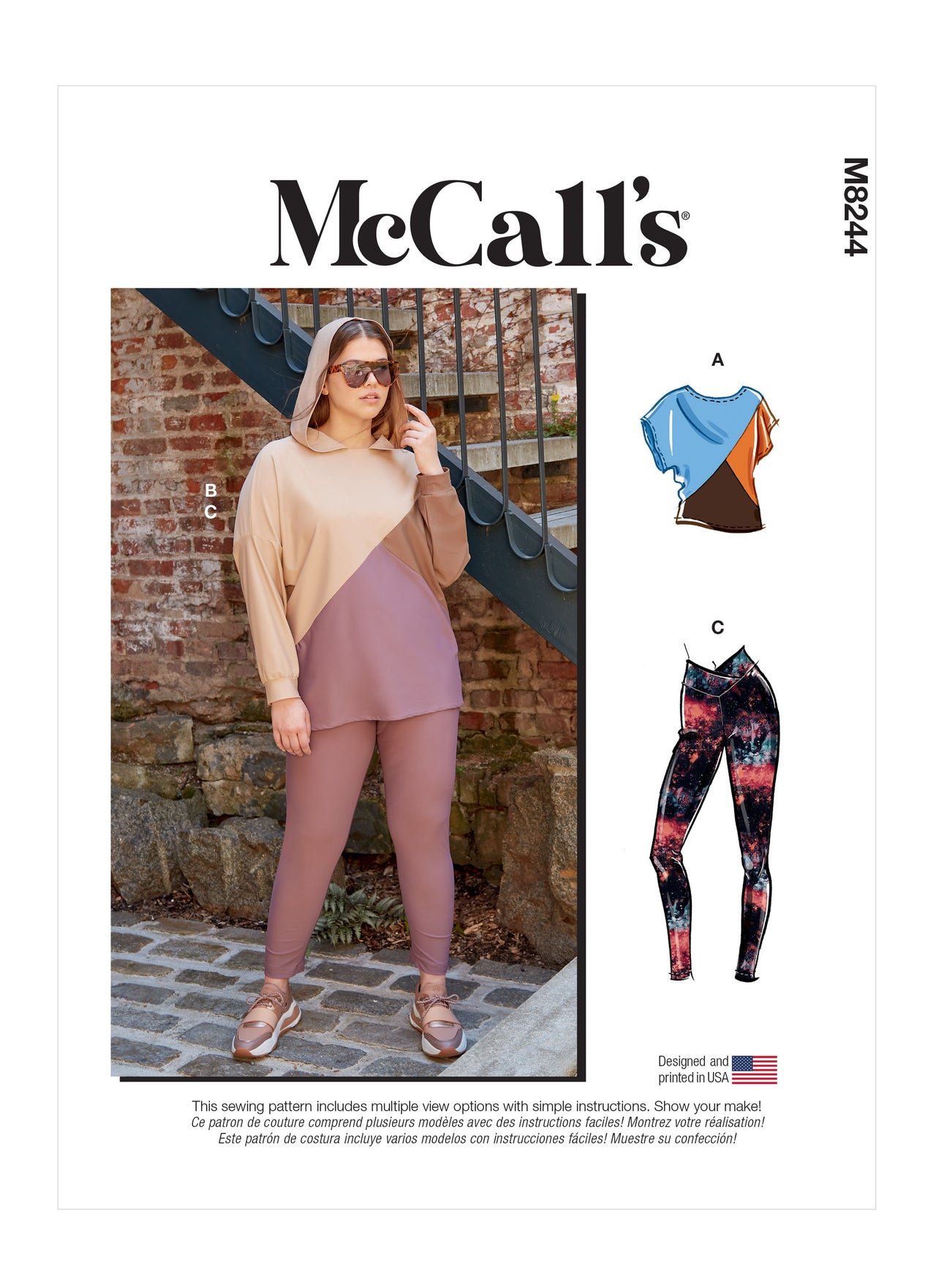 McCall's Misses' and Women's Tops and Leggings M8244 - Sewing Pattern