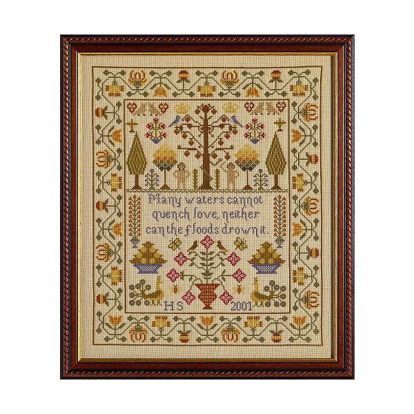 Historical Sampler Company Adam and Eve Sampler - Linen - 39cm x 33cm