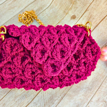 3D Flower Baguette Bag3D Flower Baguette Bag Crochet Pattern | JAYG No-Sew Shoulder Bag