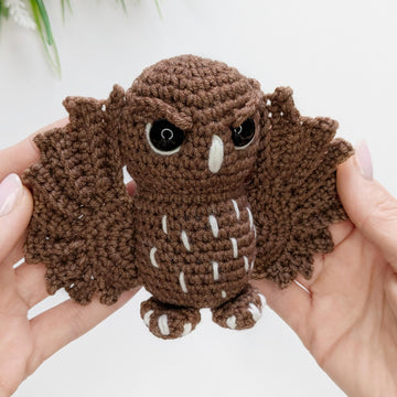 Crochet Owl Pattern, amigurumi bird pattern, crochet plushie