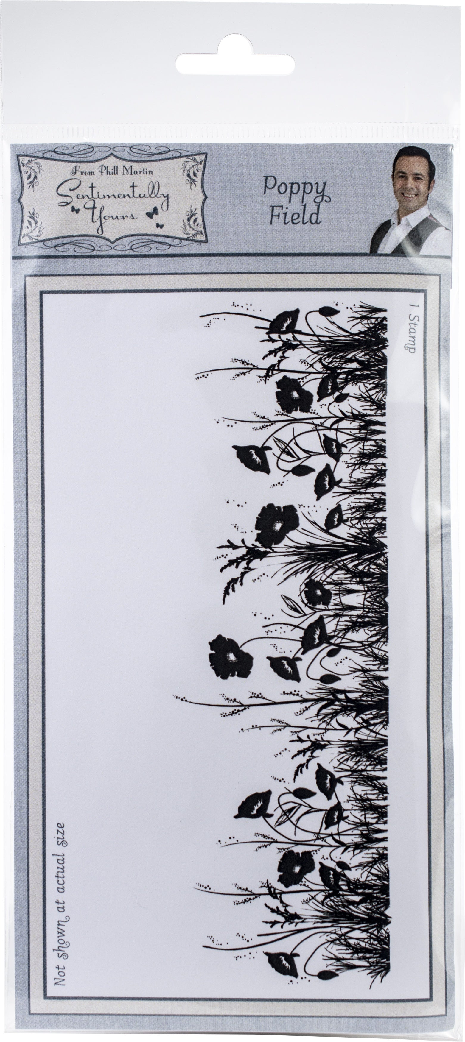 Creative Expressions Sentimentally Yours By Phill Martin Pre-Cut Rubber Stamp - Poppy Field