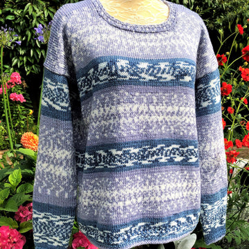 Mock Fair-Isle Easy Knit Sweater