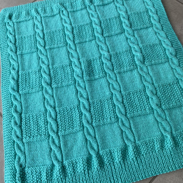 Cable and Moss Blanket