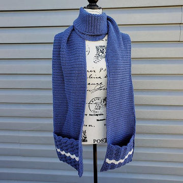 Wavy Shells Pocket Scarf