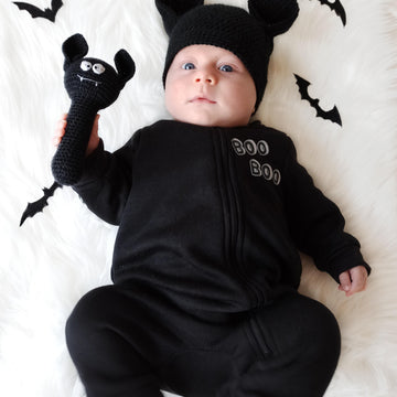 Crochet bat baby rattle pattern