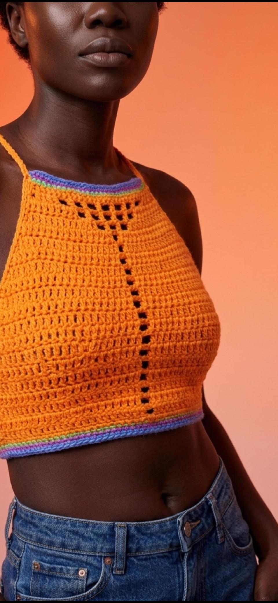 Festival Halter Neck Crochet Top