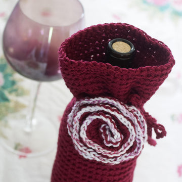 Flower Wine Cozy