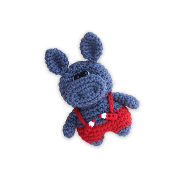 Crochet Hippo brooch pattern