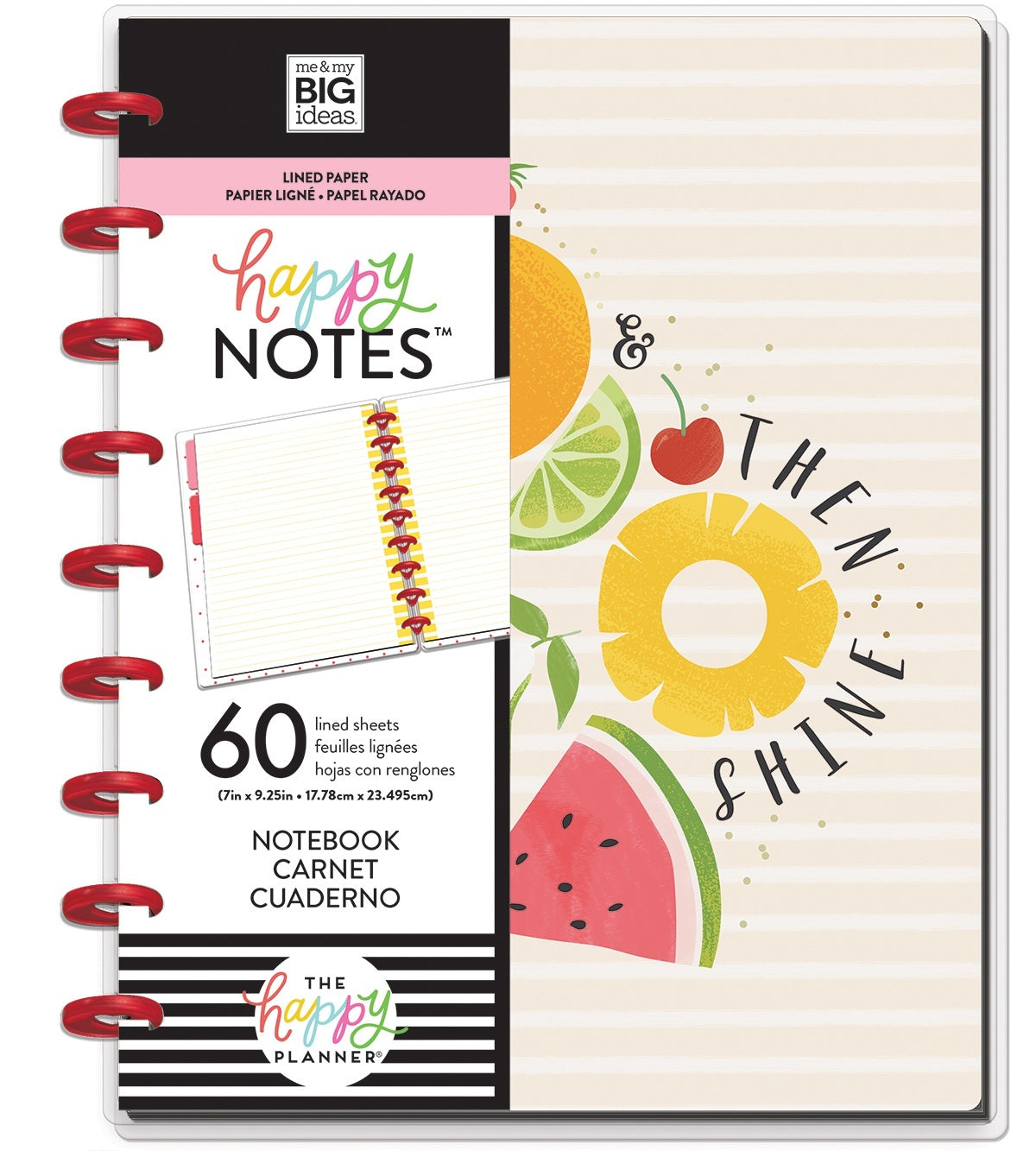 Happy Planner Medium Notebook W/60 Sheets - Foodie, Lined