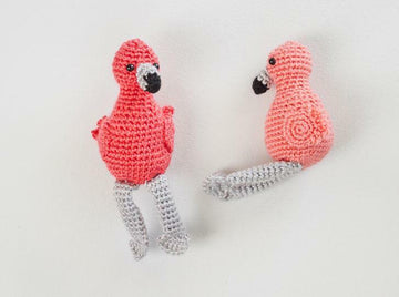 Fiona & Fred Crochet Flamingo in Red Heart Amigurumi - LM6297 - Downloadable PDF