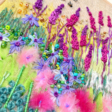 Rowandean Carnations and Loosestrife Embroidery Kit