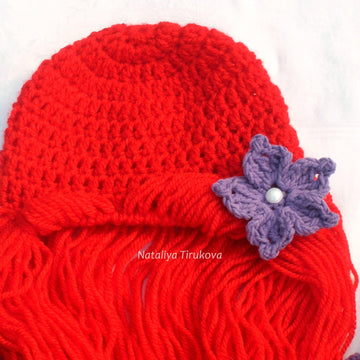 Princess Ariel Baby Hat and Dress Outfit
