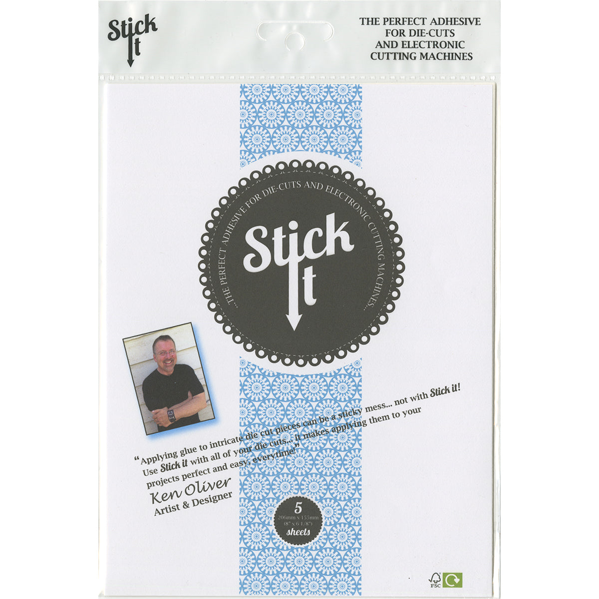 Stick It Adhesive Sheets 8"X6.125" 5/Pkg - 500665