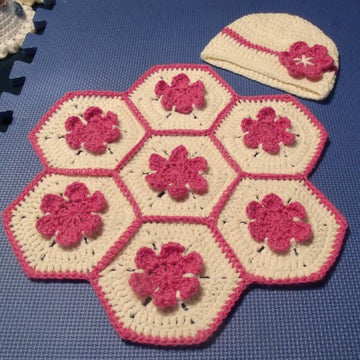 Coverlet and Hat Photo Prop