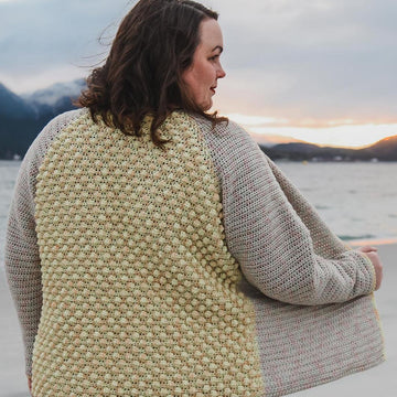 Bobble Stitch Raglan Cardigan
