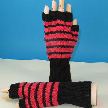 Easy Stripe Short Finger Gloves
