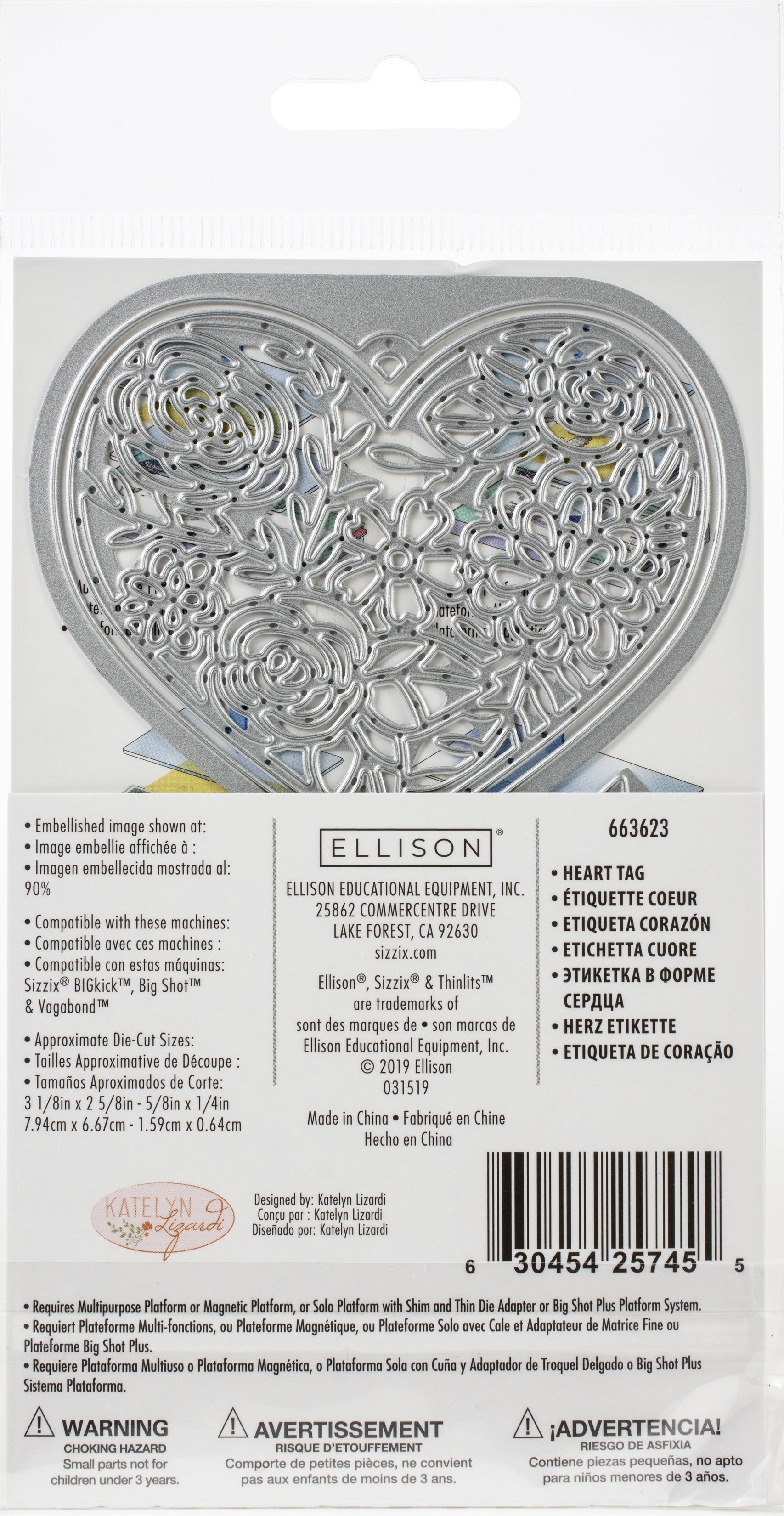 Sizzix Thinlits Dies By Katelyn Lizardi - Heart Tag