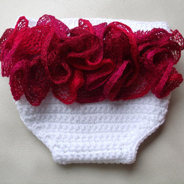 Baby Wrap with Ruffle Yarn Frill